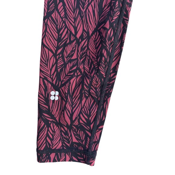 Sweaty Betty The Power 7/8 Leggins in Red Fig Leaf Print Size Small - Picture 7 of 9